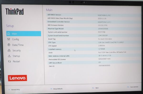 Lenovo Thinkpad X1 Carbon Gen 9